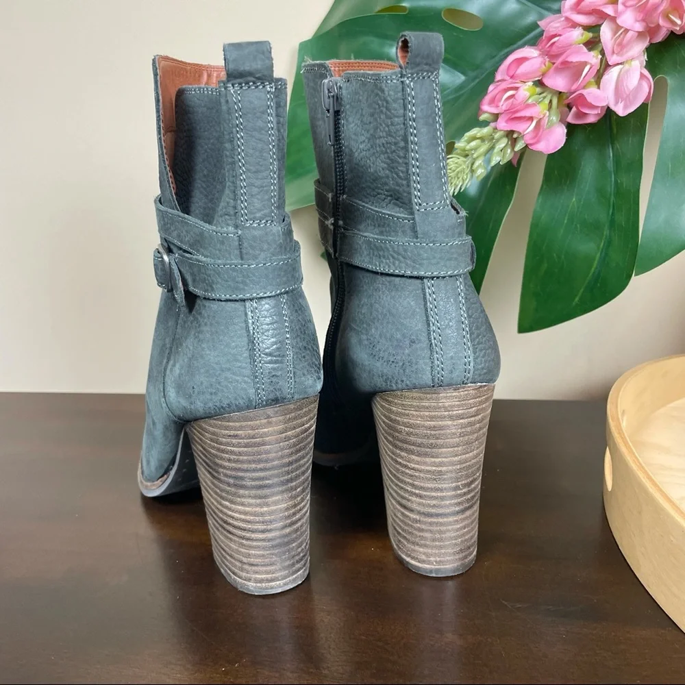 Lucky Brand Latonya stacked heel boots in storm gray Sz 9M - Picture 7 of 12